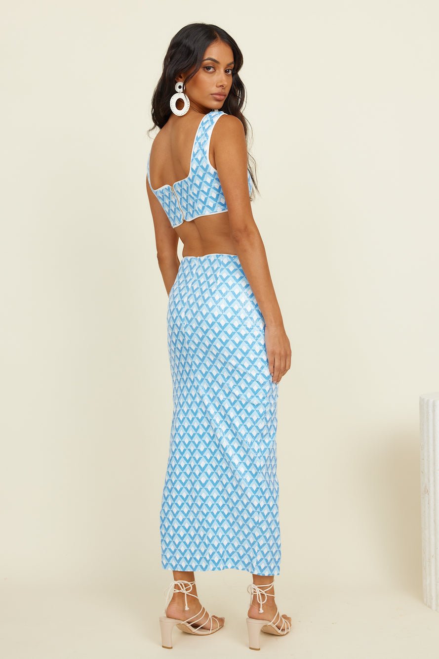 RUNAWAY THE LABEL Carla Crop Sky Geo Print - 图片 8